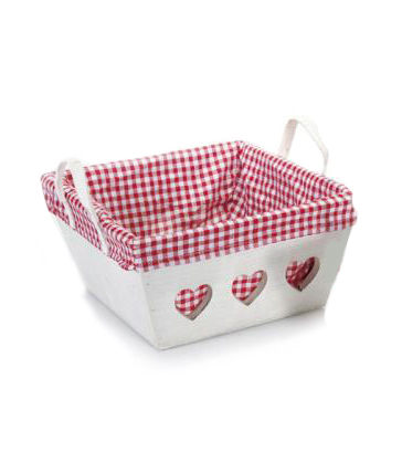 Cestino Legno Bianco Cuore 3 - NonSoloCerimonie.it