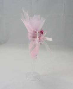 Segnaposto Bicchiere Bomboniera Rosa 2 - NonSoloCerimonie.it