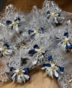 Bomboniera Corallo Stella Bianco Argento Blu 101 - NonSoloCerimonie.it