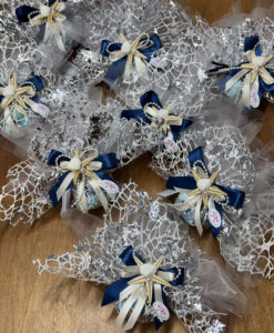 Bomboniera Corallo Stella Bianco Argento Blu 103 - NonSoloCerimonie.it