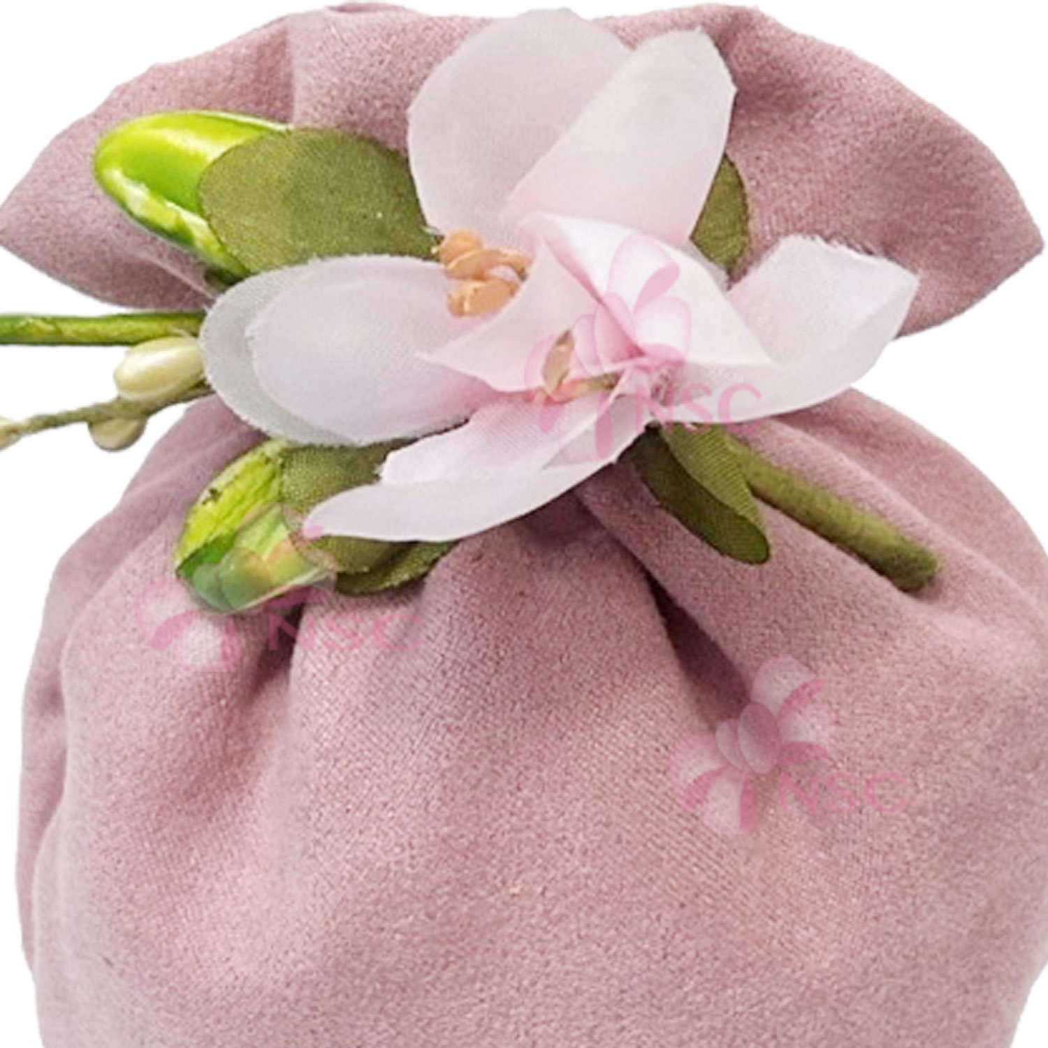 Bomboniera Sacchetto Margherita Rosa Antico 1 - NonSoloCerimonie.it
