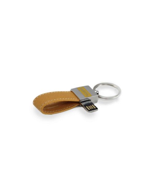 Portachiavi Chiavetta USB Pelle gialla 2 - NonSoloCerimonie.it