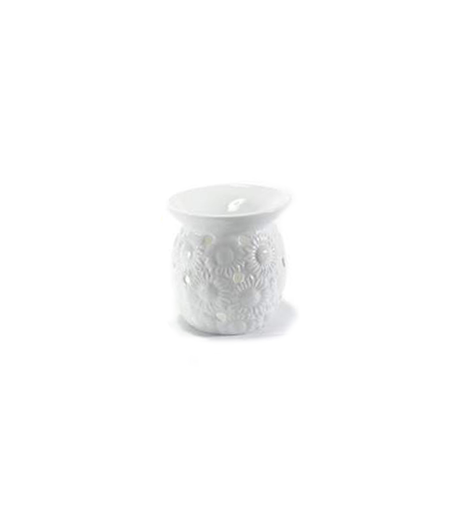 Brucia essenze ceramica bianco 10 cm