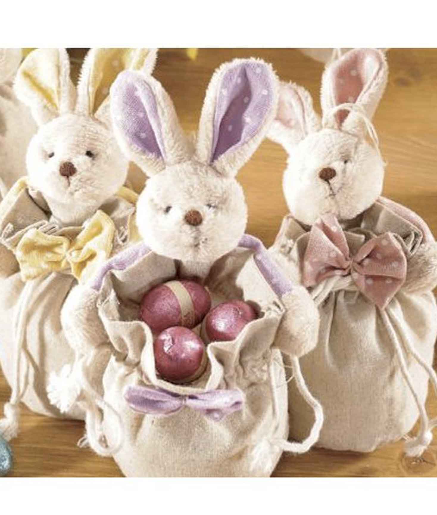 Bomboniera Sacchetto Coniglio Peluche 4 - NonSoloCerimonie.it
