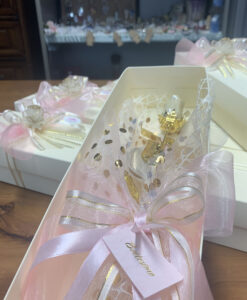 Bomboniera Rosa Oro Bagutta Panna Rosa Box 101 - NonSoloCerimonie.it