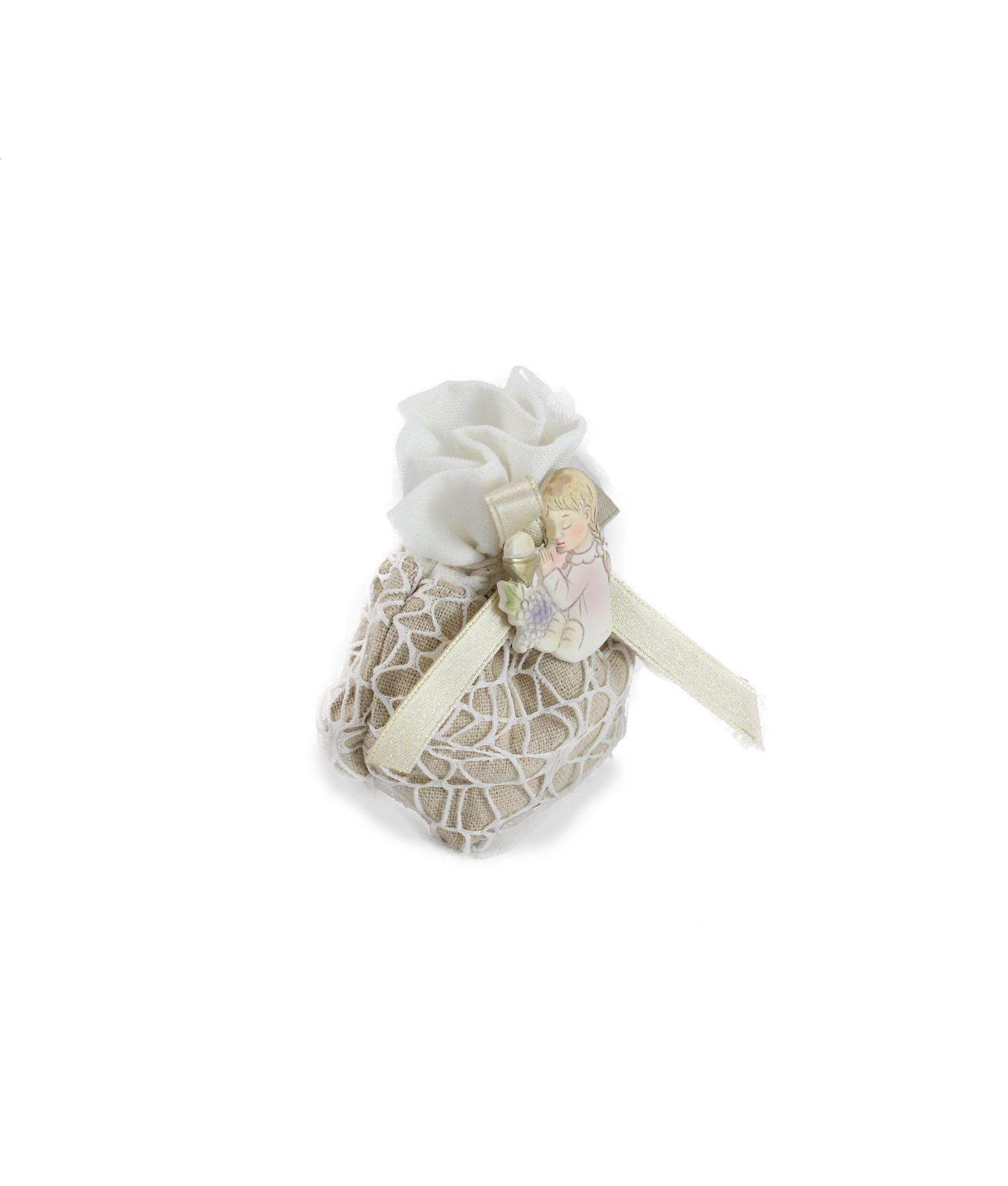 Bomboniera Sacchetto Shabby Comunione Bimba 2 - NonSoloCerimonie.it