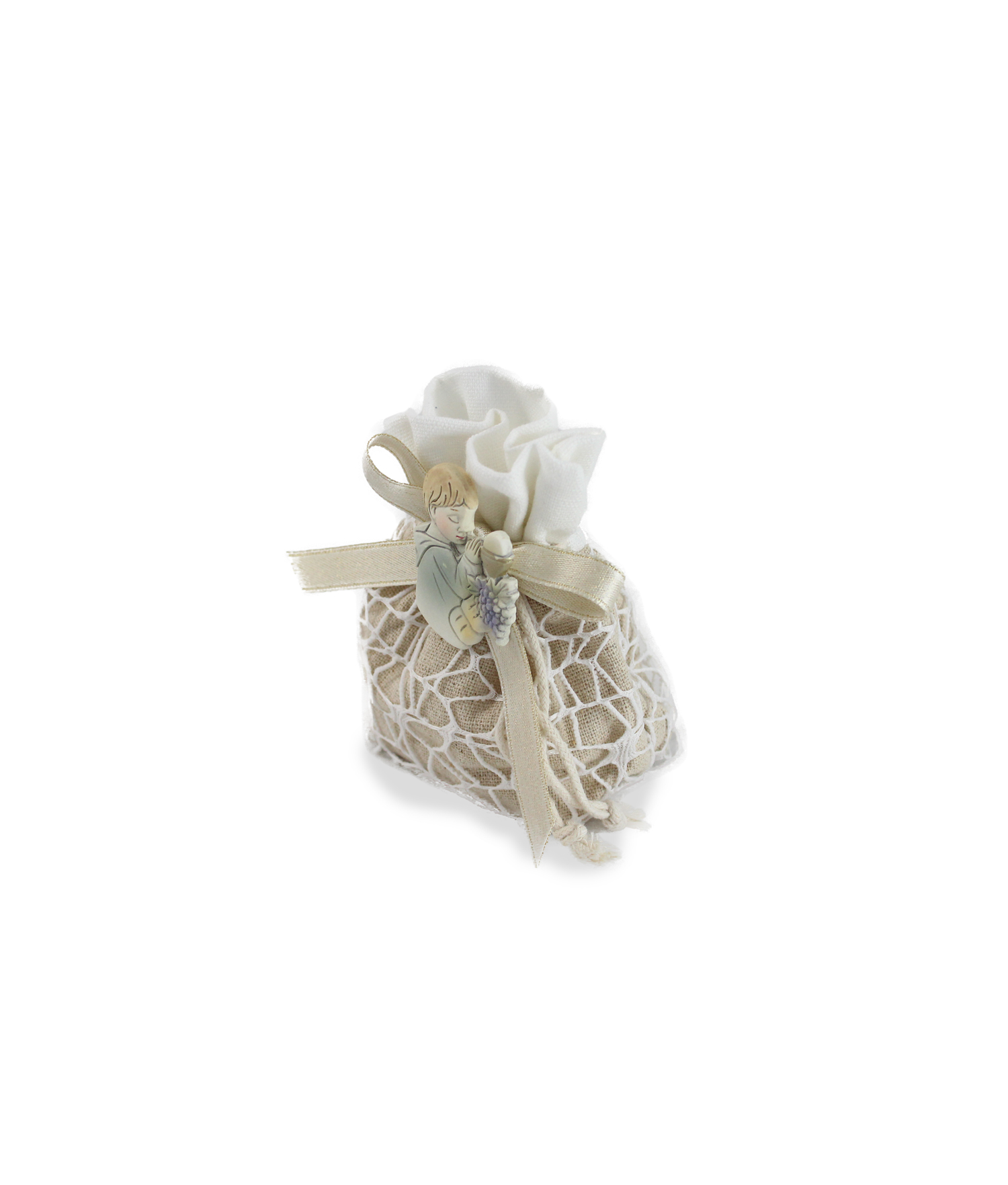 Bomboniera Sacchetto Shabby-Comunione Bimbo 1 - NonSoloCerimonie.it