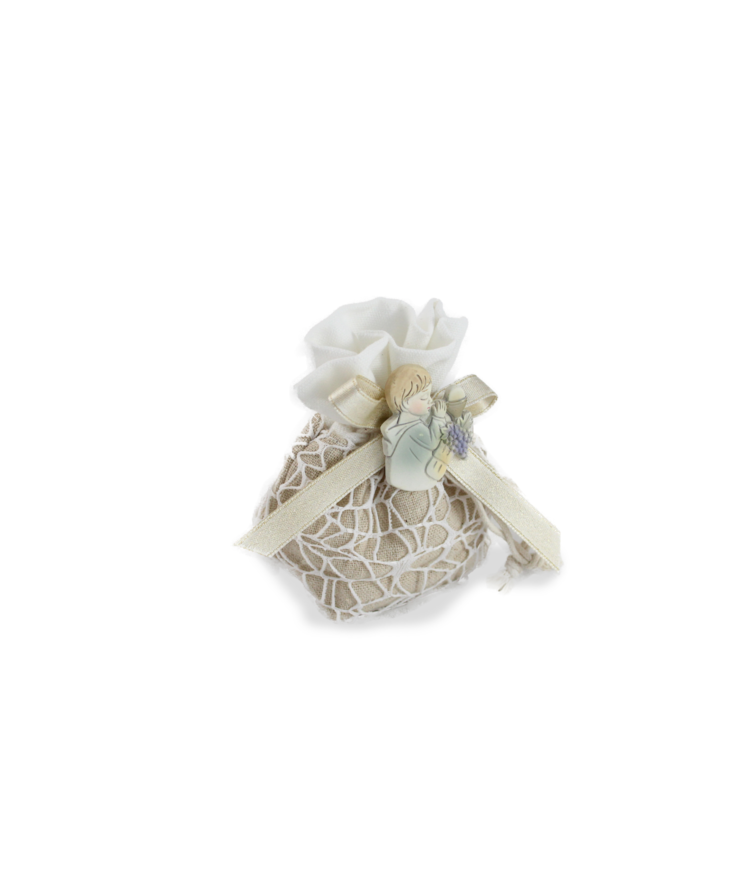 Bomboniera Sacchetto Shabby-Comunione Bimbo 2 - NonSoloCerimonie.it