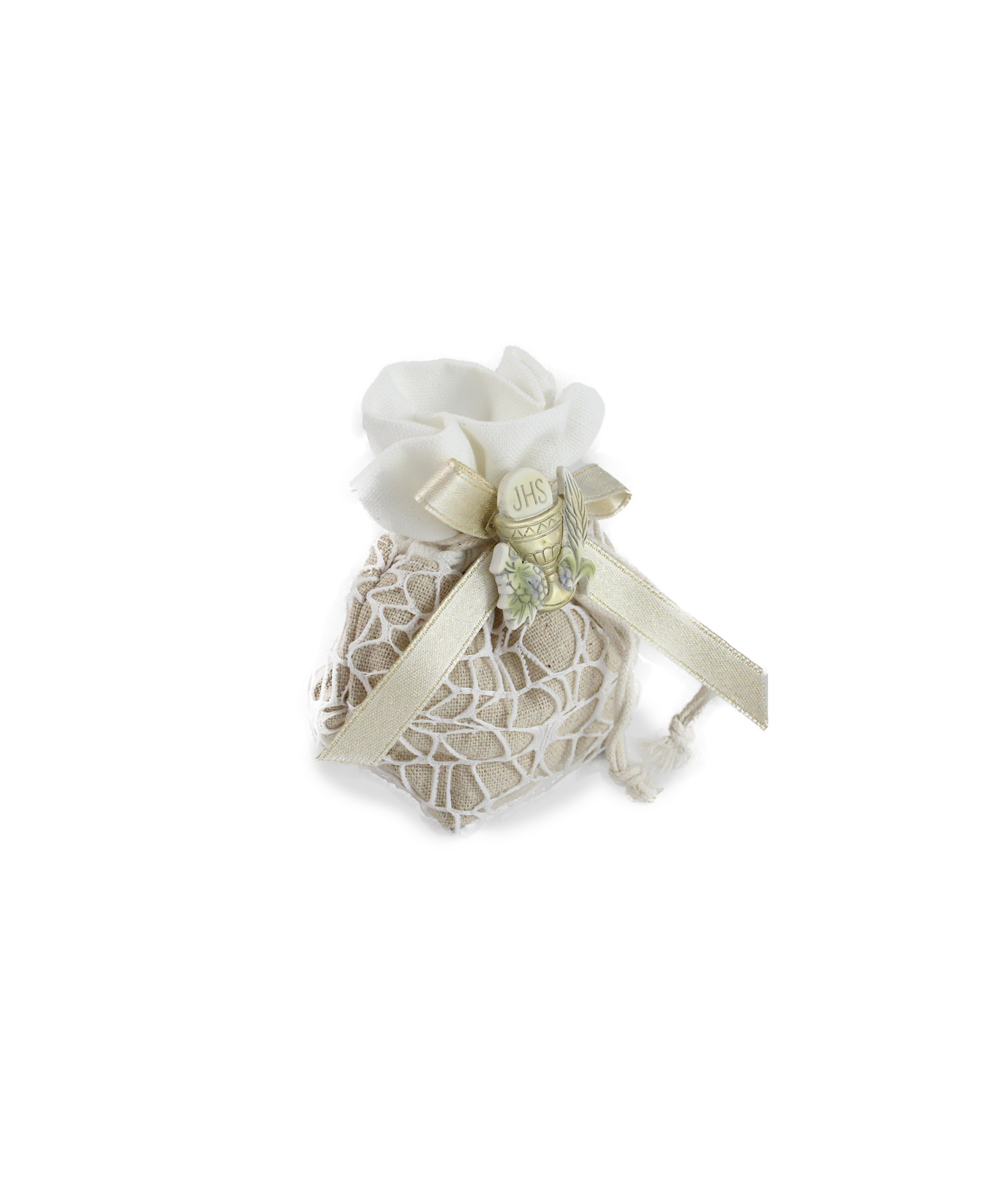 Bomboniera Sacchetto Shabby-Comunione Calice 2 - NonSoloCerimonie.it