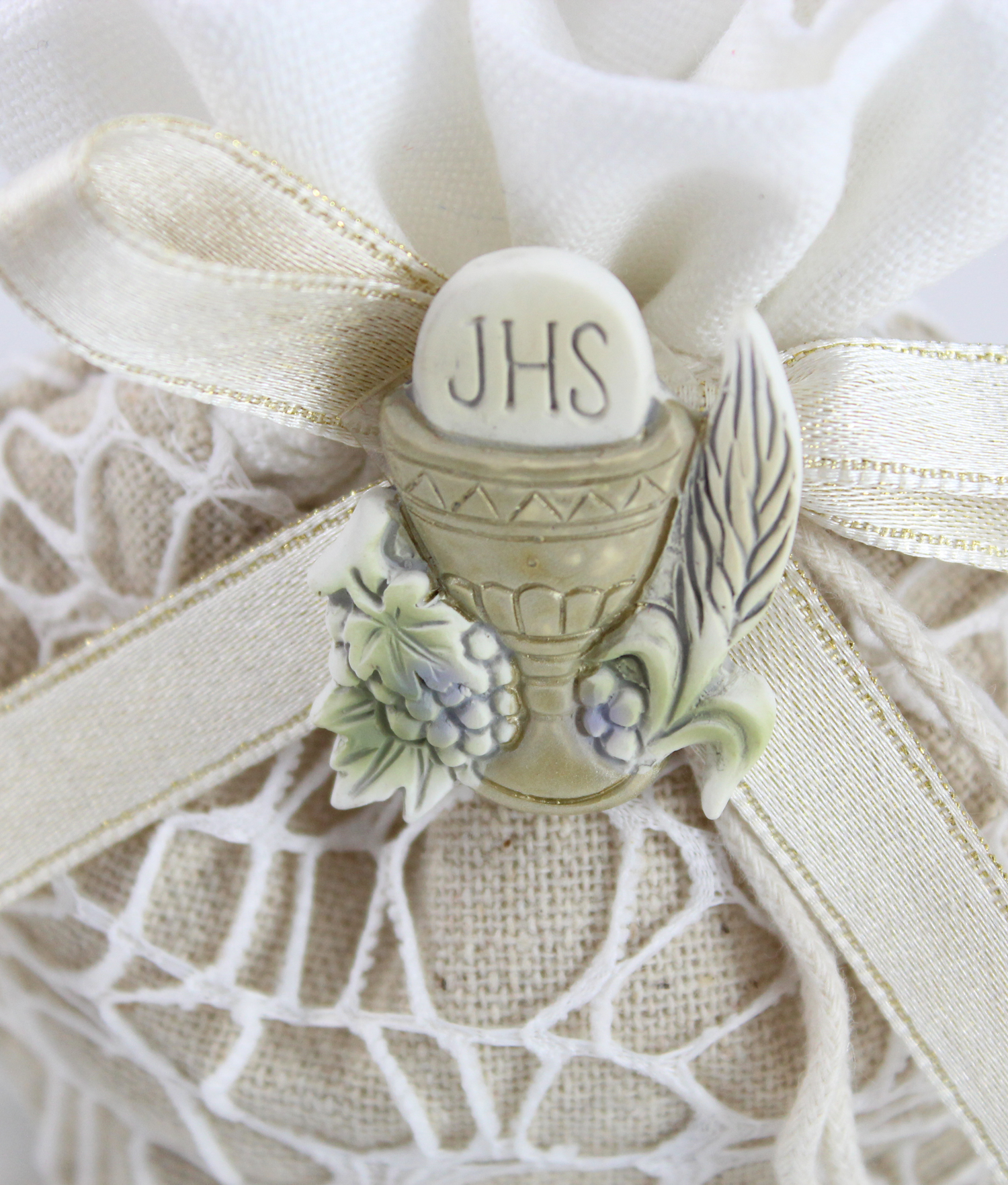 Bomboniera Sacchetto Shabby-Comunione Calice 3 - NonSoloCerimonie.it