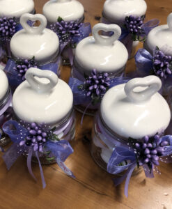 Bomboniera Barattolo Cuore Lavanda Viola 103 - NonSoloCerimonie.it