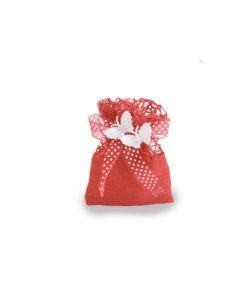 Bomboniera Sacchetto Polycotton Juta Rossa - NonSoloCerimonie.it