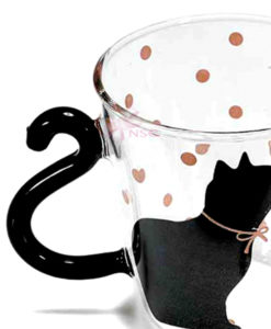 Tazza vetro gatto pois rosa 1 - NonSoloCerimonie.it