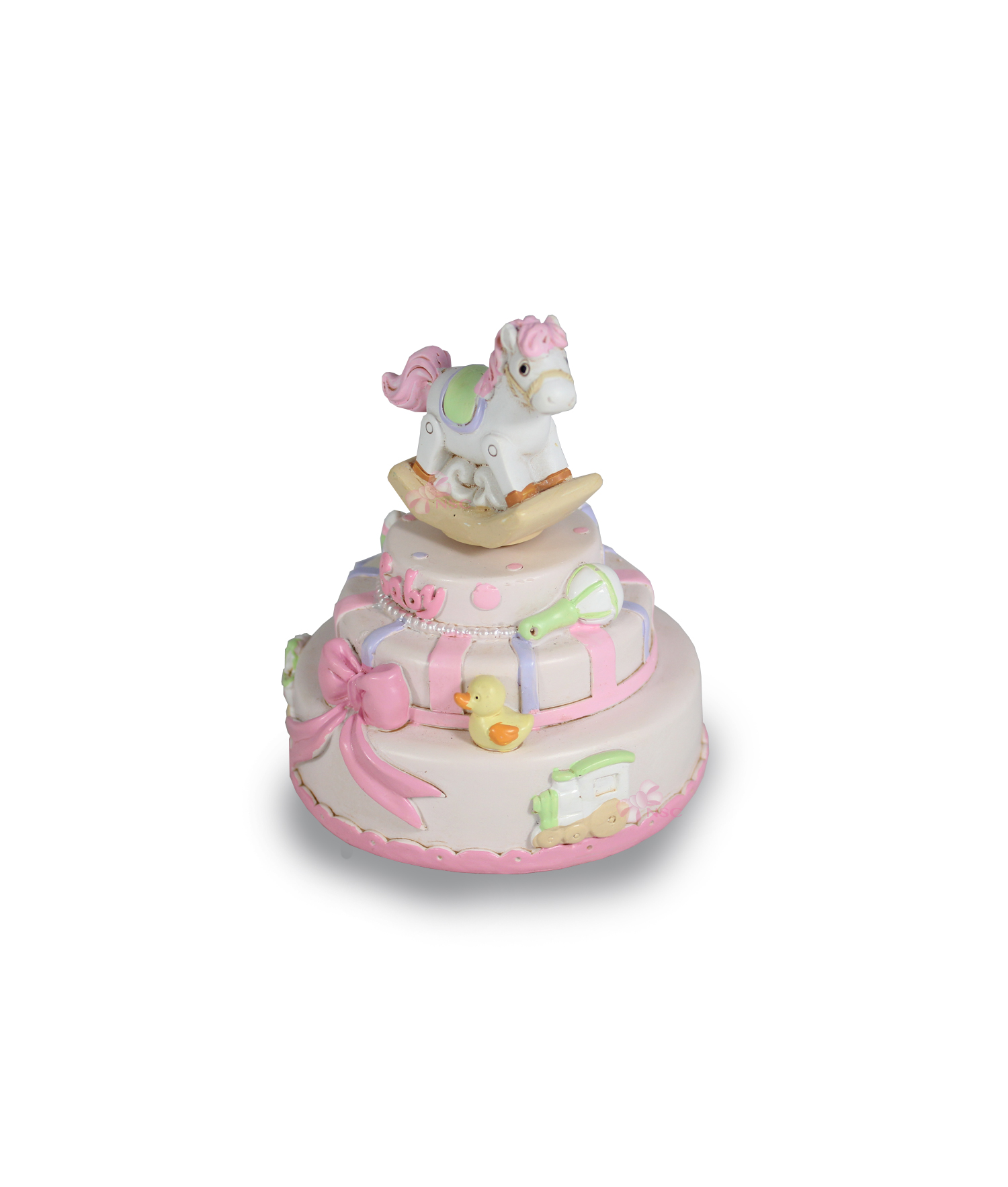 Carillon Torta Cavallo Dondolo Rosa 1 - NonSoloCerimonie.it