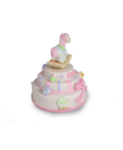 Carillon Torta Cavallo Dondolo Rosa 2 - NonSoloCerimonie.it