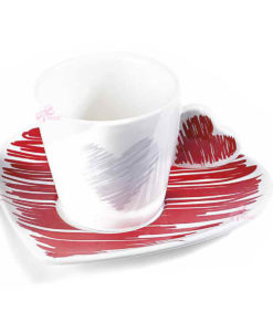Tazzina Caffe Cuore Color Rosso 1 - NonSoloCerimonie.it