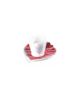 Tazzina Caffe Cuore Color Rosso - NonSoloCerimonie.it
