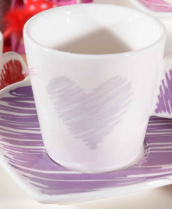 Tazzina Caffe Cuore Color Viola 1 - NonSoloCerimonie.it
