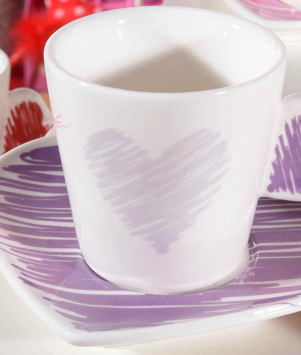 Tazzina Caffe Cuore Color Viola 1 - NonSoloCerimonie.it