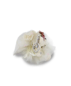 Bomboniera Sacchetto Portachiavi Charm Panna 2 - NonSoloCerimonie.it