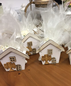 Bomboniera Casa Legno Albero della Vita Bianco 100 - NonSoloCerimonie.it