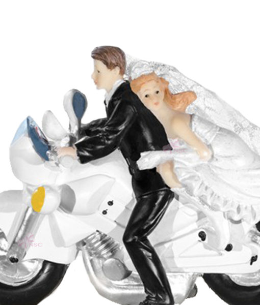 Cake Topper Sposi In Motore 1 - NonSoloCerimonie.it