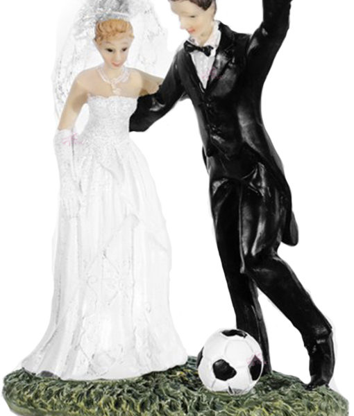 Cake Topper Sposi Calcio 1 - NonSoloCerimonie.it