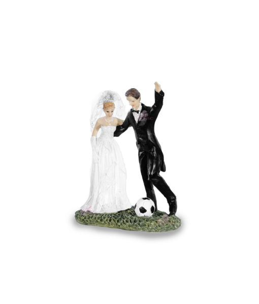 Cake Topper Sposi Calcio - NonSoloCerimonie.it