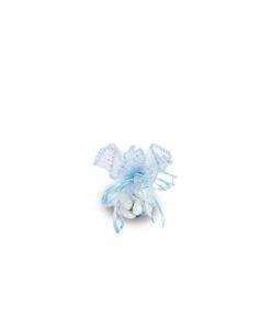 Centrino Organza Azzurro Argento - NonSoloCerimonie.it