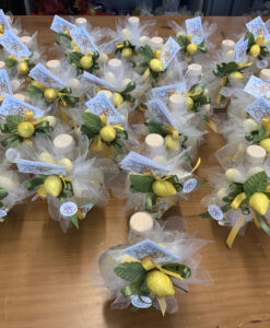 Bomboniera/Segnaposto Bottiglia Liquore Cuore Limone 100 - NonSoloCerimonie.it
