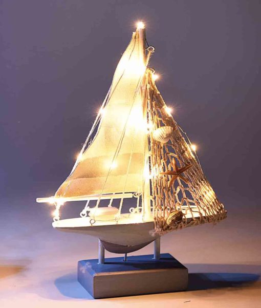 Barca Vela Decorativa con Luci Piccola 6 - NonSoloCerimonie.it