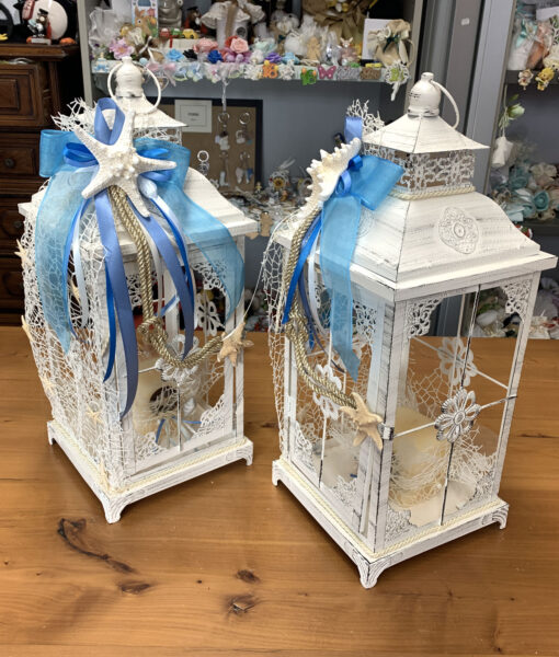 Lanterna Shabby Mare Azzurro 100 - NonSoloCerimonie.it