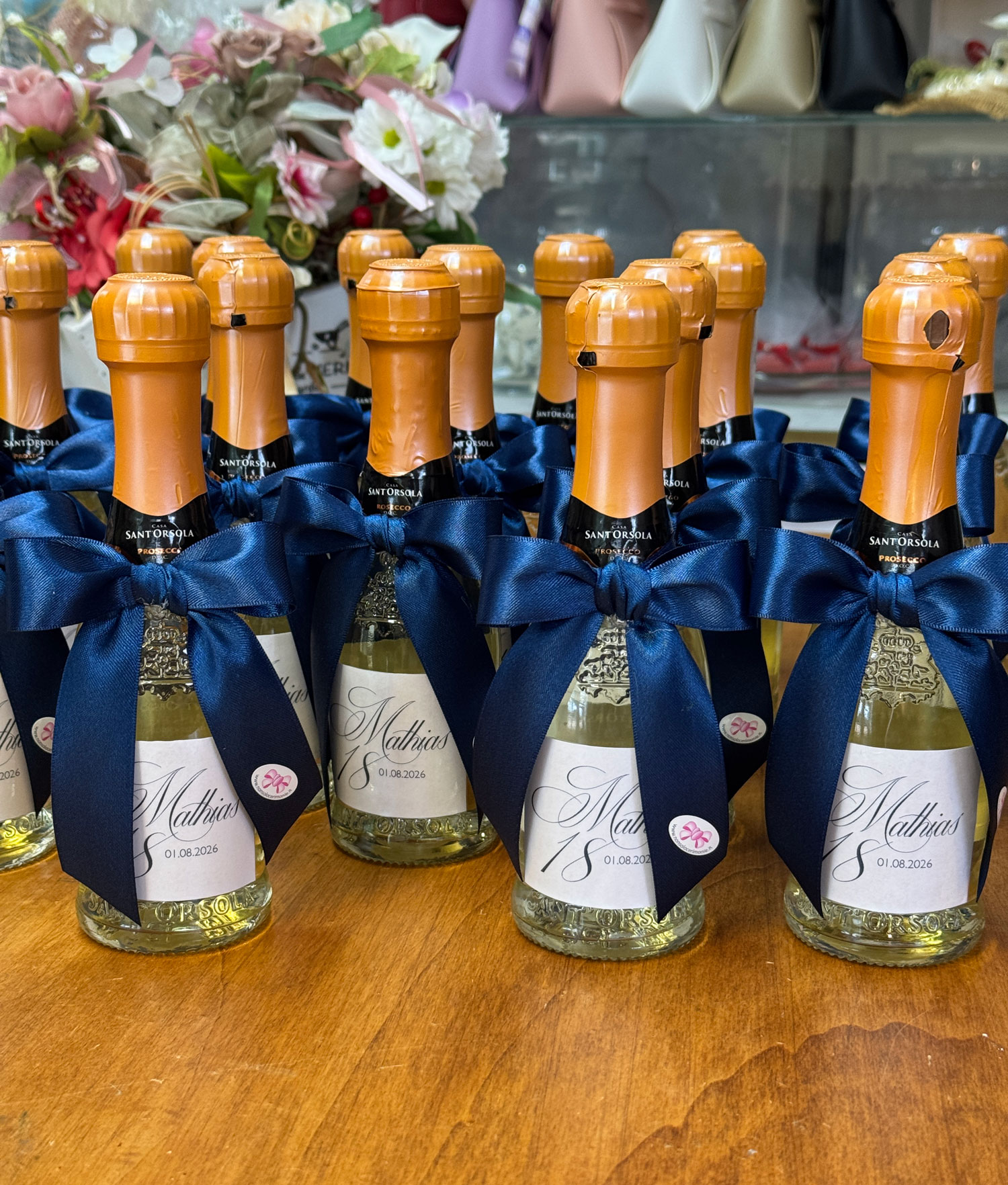 Bomboniera Bottiglia Prosecco Personalizzata Blu Notte 100 - NonSoloCerimonie.it
