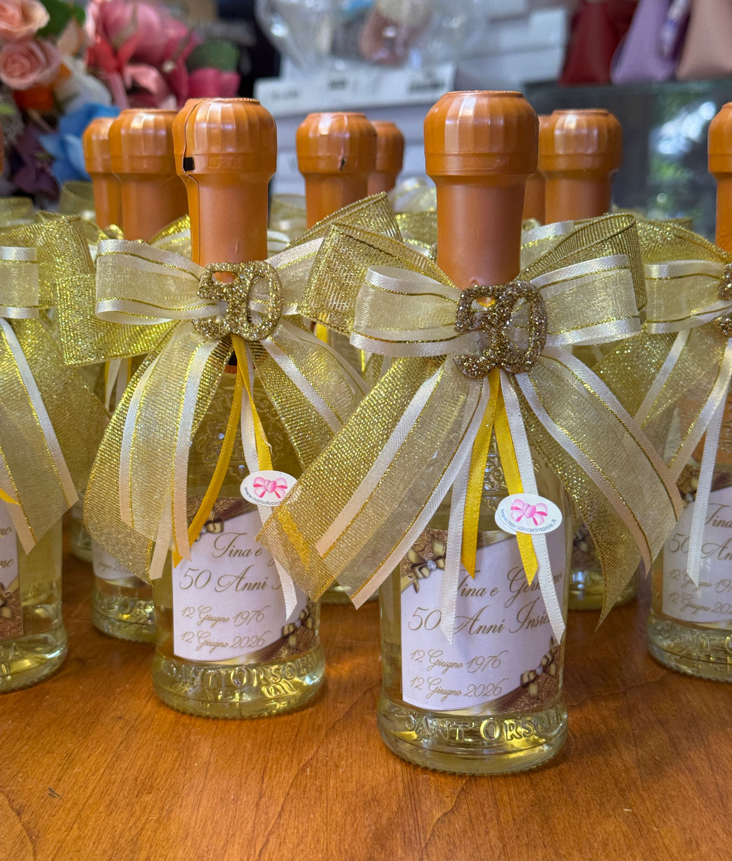 Bomboniera Bottiglia Prosecco Personalizzata Oro 102 - NonSoloCerimonie.it
