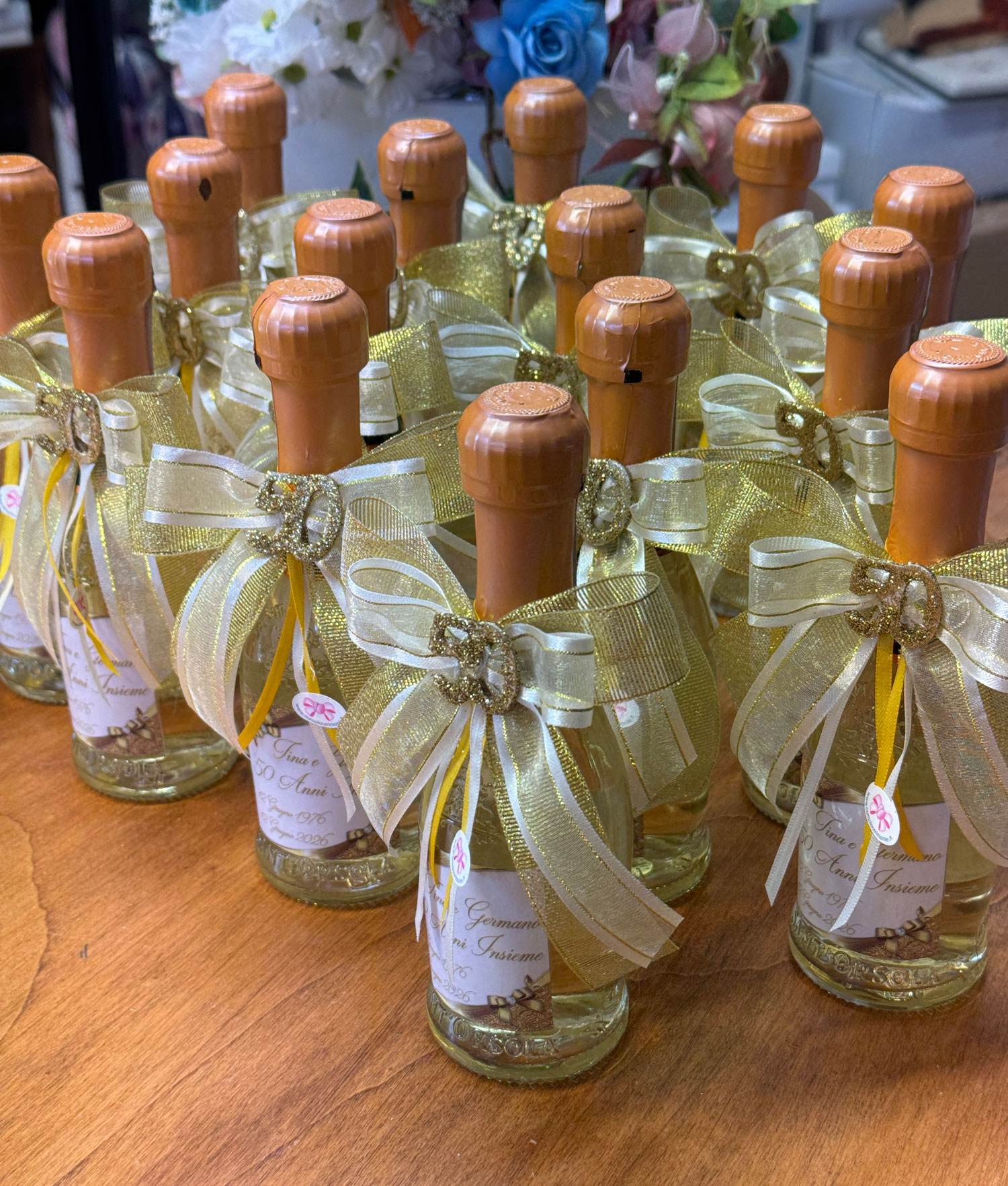 Bomboniera Bottiglia Prosecco Personalizzata Oro 103- NonSoloCerimonie.it