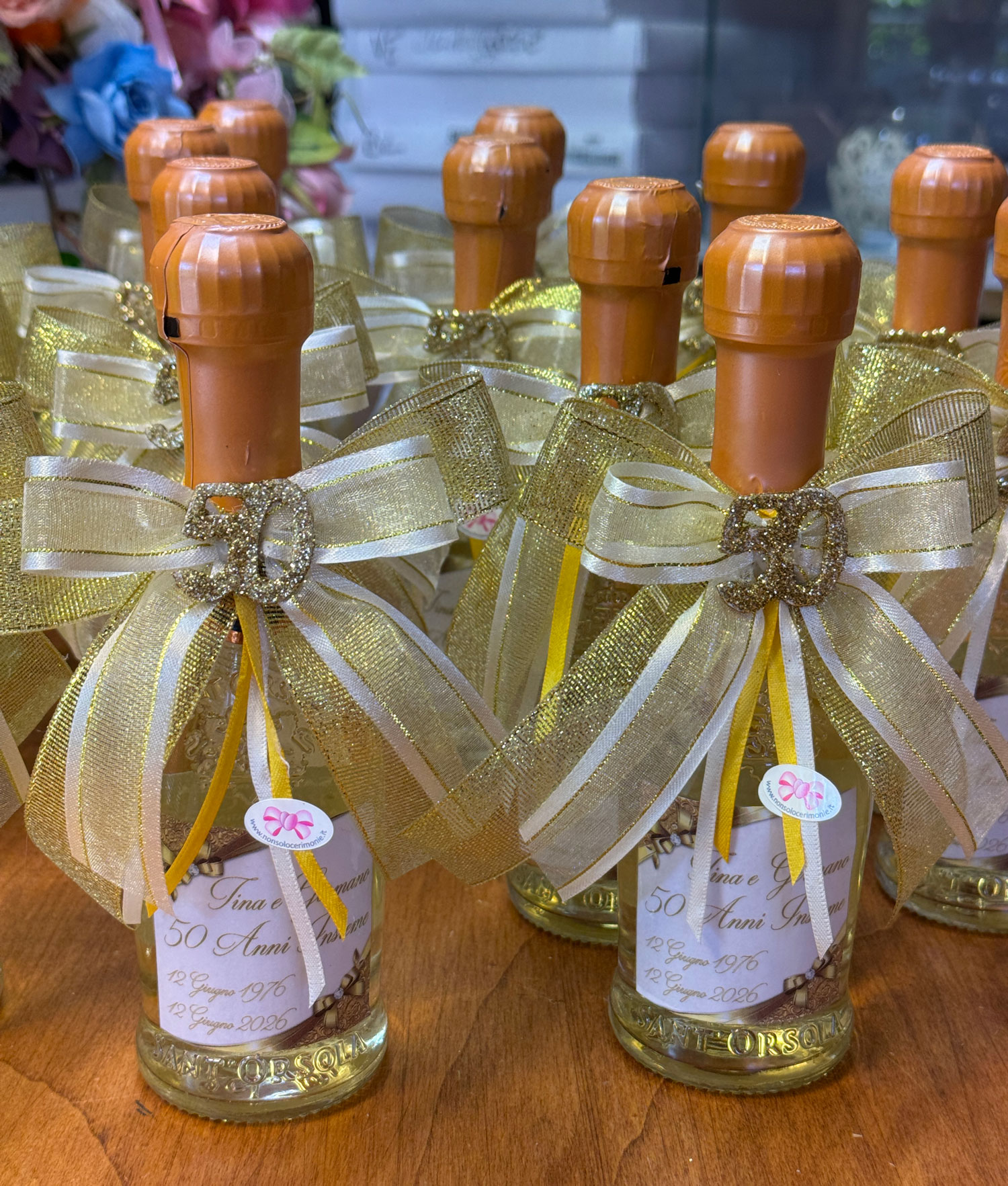 Bomboniera Bottiglia Prosecco Personalizzata Oro 105 - NonSoloCerimonie.it