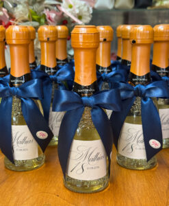 Bomboniera Bottiglia Prosecco Personalizzata Blu Notte 104 - NonSoloCerimonie.it