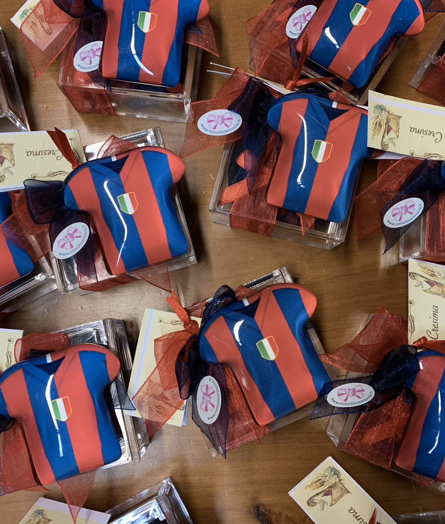 Bomboniera Scatola Magnete Maglia Calcio Bologna 102 - NonSoloCerimonie.it