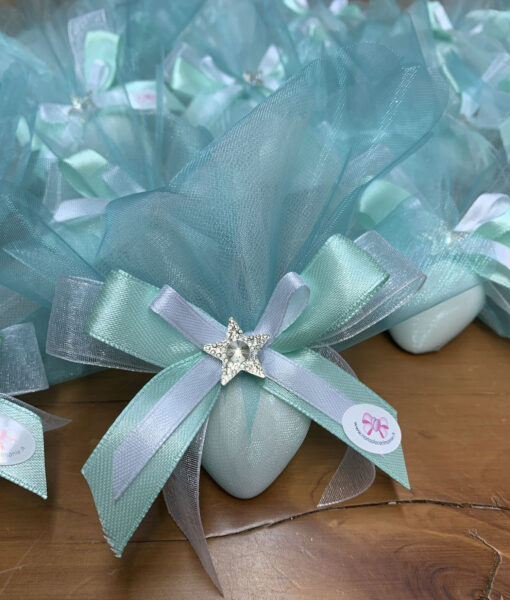 Segnaposto Confetto Cuore Grande Maxtris Semplice Tiffany 105 - NonSoloCerimonie.it