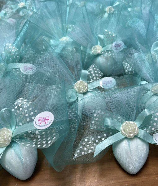 Segnaposto Confetto Cuore Grande Maxtris Semplice Tiffany 100 - NonSoloCerimonie.it