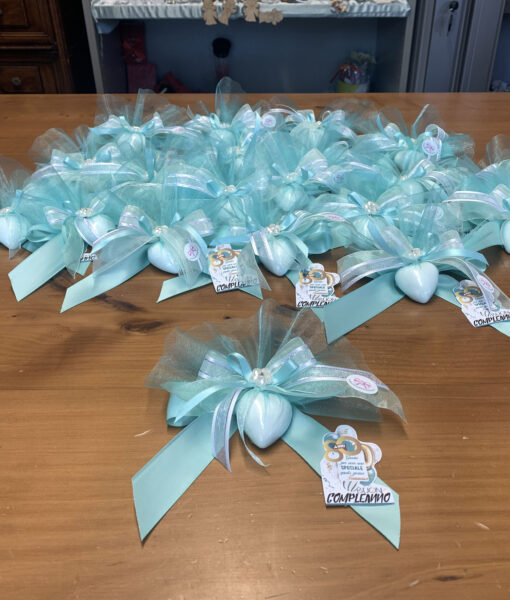 Segnaposto Confetto Cuore Grande Maxtris Tiffany 102 – NonSoloCerimonie.it