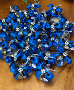 Bomboniera Scatola Pallone Calcio Blu Nero 100 - NonSoloCerimonie.it
