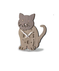 Orologio Appoggio Gatto Legno - NonSoloCerimonie.it