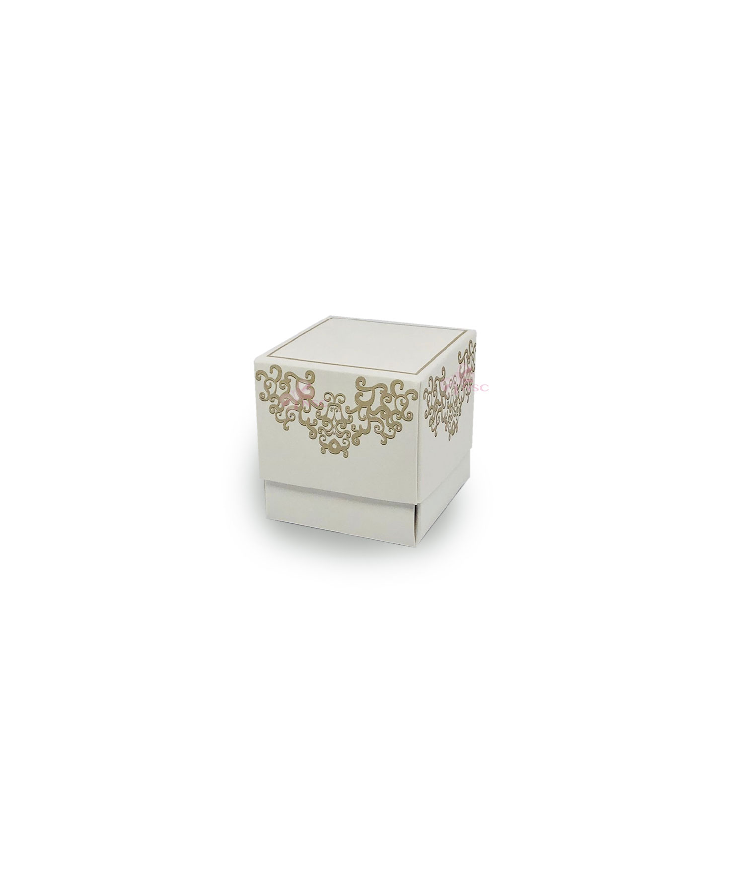 Scatola fleur chantilly bianco con confetti - Mobilia Store Home & Favours