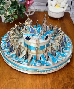 Torta Bomboniera Barca Vela Turchese 101 - NonSoloCerimonie.it