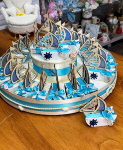 Torta Bomboniera Barca Vela Turchese 104 - NonSoloCerimonie.it