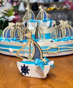 Torta Bomboniera Barca Vela Turchese 106 - NonSoloCerimonie.it