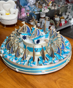 Torta Bomboniera Barca Vela Turchese 107 - NonSoloCerimonie.it