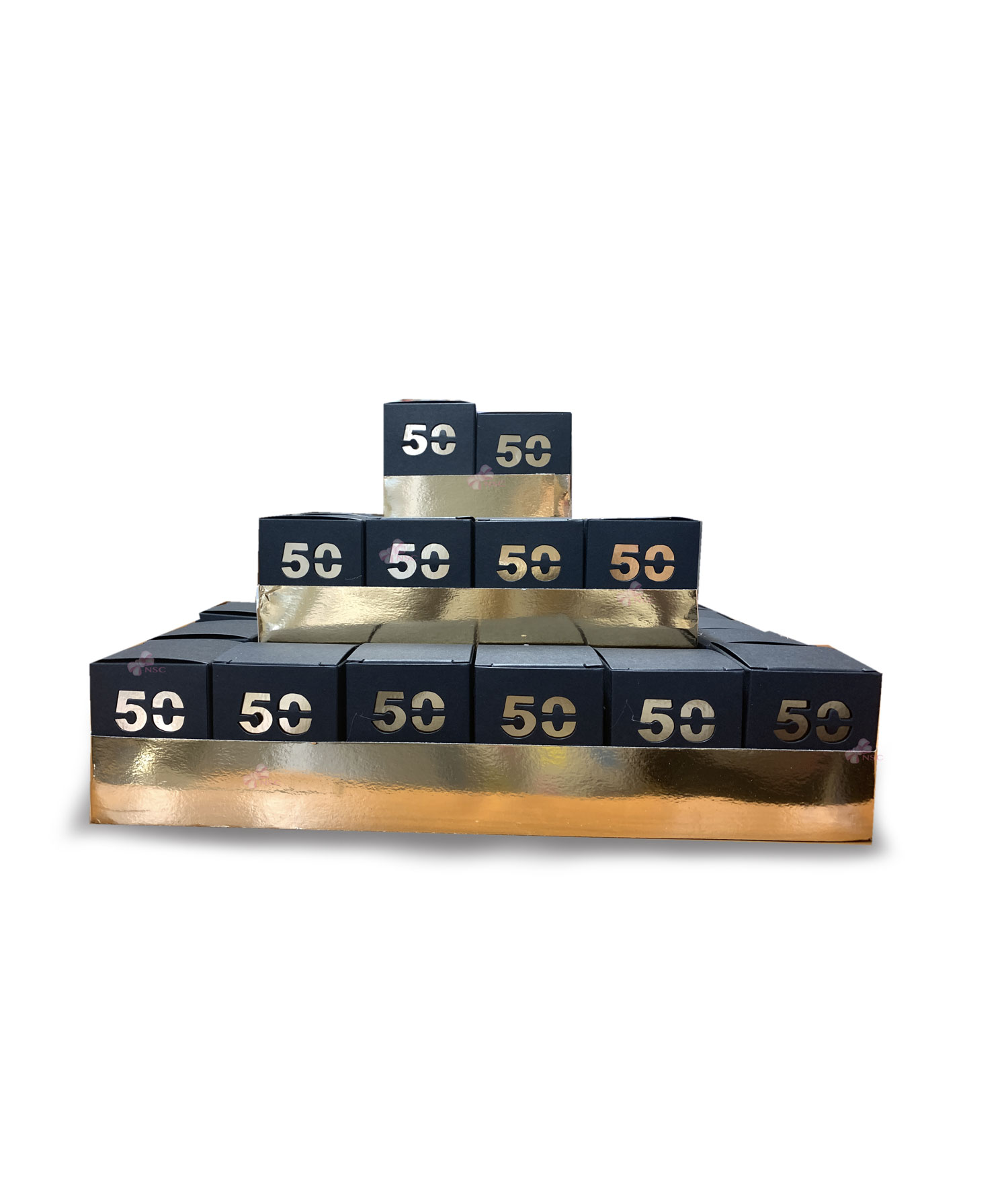 50 Pezzi Scatole bomboniere Mini Quadrati Luna Torta bomboniere 50g Mooncake Nero Junlinto 