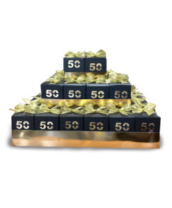 Torta Bomboniera Scatola Nero/Oro 50 1 - NonSoloCerimonie.it